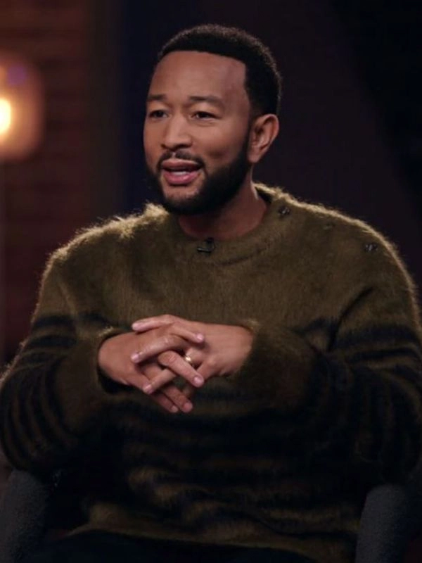 John Legend The Voice S24 Striped Sweater