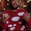 John Legend The Voice S25 Red Sweater