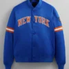 Kith New York Knicks Blue Bomber Jacket