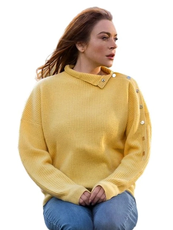 Lindsay Lohan Irish Wish Yellow Sweater