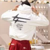 Loiter Patchwork White Pullover Hoodie