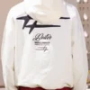 Loiter White Patchwork Hoodie