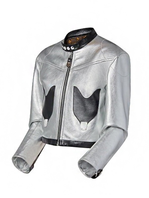 Louis Vuitton Silver Leather Jacket Dawn Staley