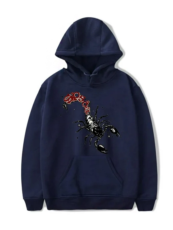 Mariah x Sp5der Scorpion Hoodie Blue