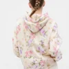 Multi Floral Gap Cropped Hoodie