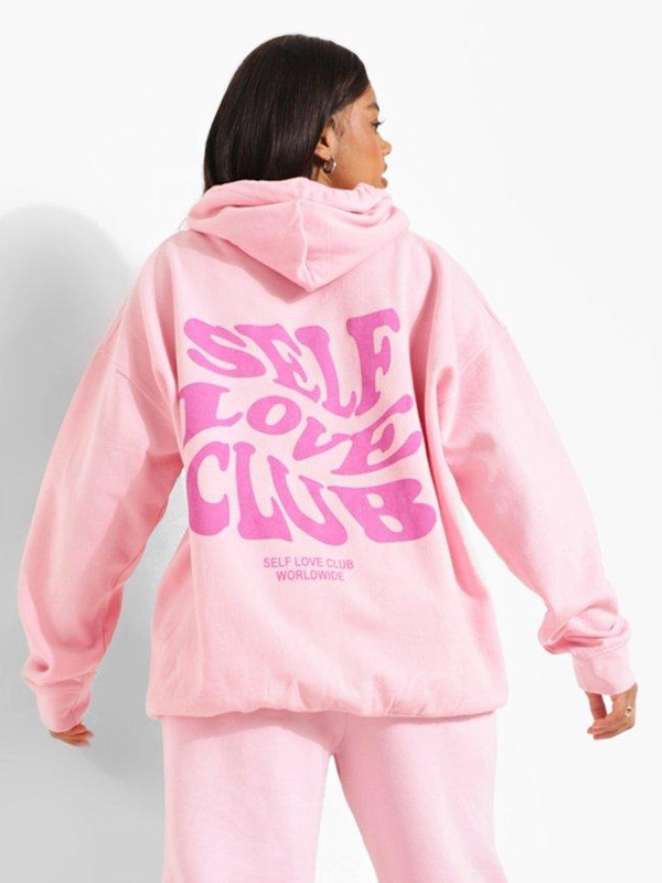 Pink Self Love Club Hoodie