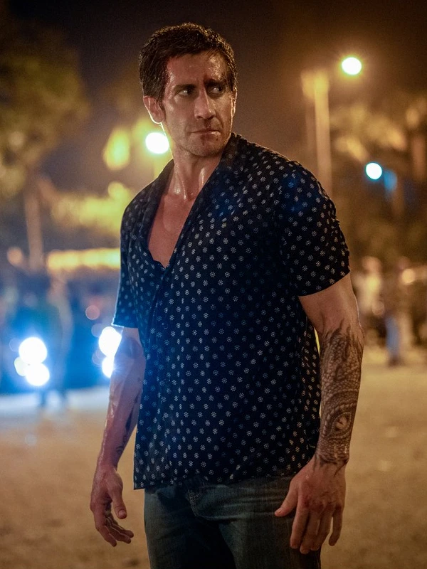 Road House Jake Gyllenhaal Black Polka Dot Shirt