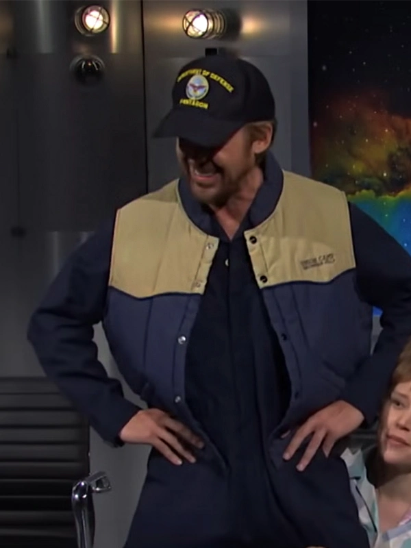 Ryan Gosling Blue and Beige Vest SNL