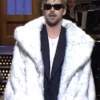 SNL Ryan Gosling White Faux Fur Coat