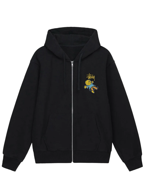 Stussy Dollie Black Zip-Up Hoodie