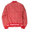 Supreme x Louis Vuitton Red Leather Bomber Jacket