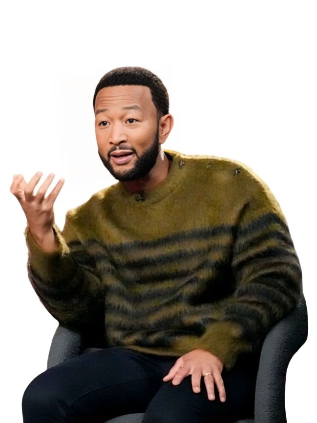 THE VOICE JOHN LEGEND STRIPED SWEATER