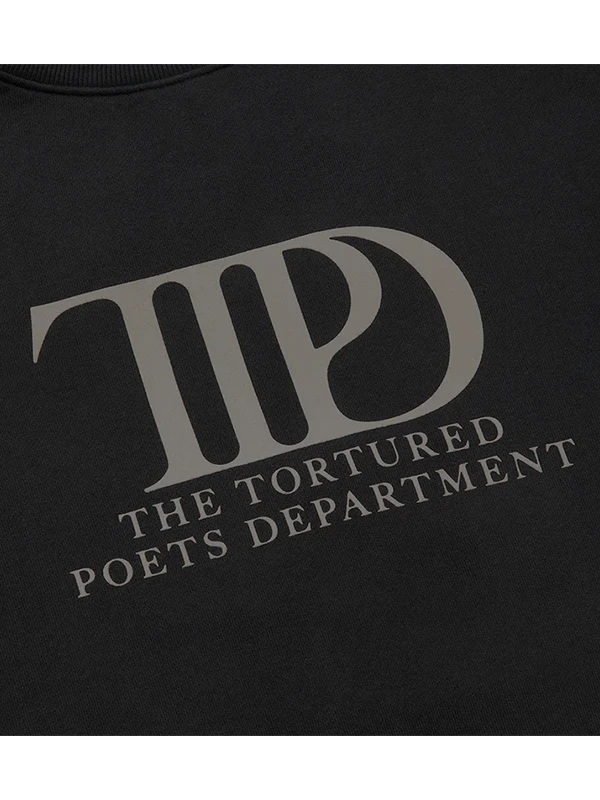 The Tortured Poets Department Taylor Swift Black Crewneck