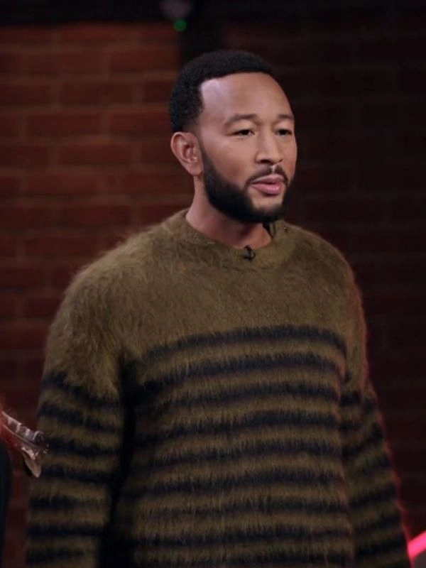 The Voice S24 John Legend Striped Sweater