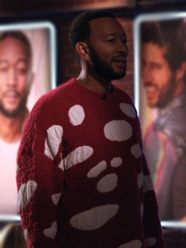 The Voice S25 John Legend Red Sweater