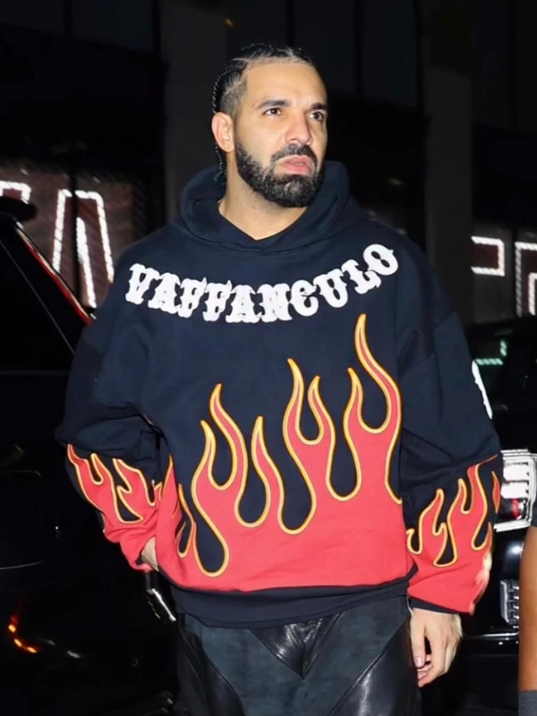 Vaffanculo Drake Flame Hoodie