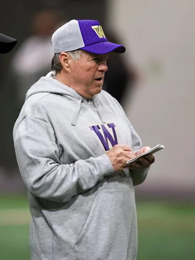 WASHINGTON HUSKIES HOODIE BILL BELICHICK