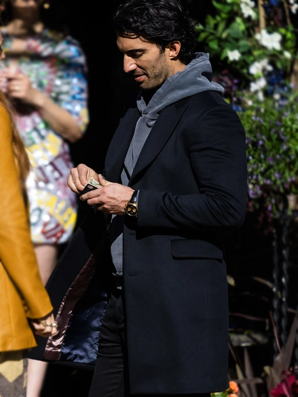 2024 It Ends with Us Black Coat Justin Baldoni