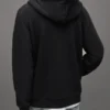 All Saints Black Zip-Up Hoodie