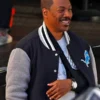 Beverly Hills Cop 4 Eddie Murphy Black and Grey Varsity Jacket