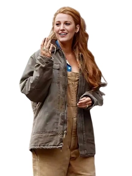 Blake Lively It Ends with Us Grey Jacket