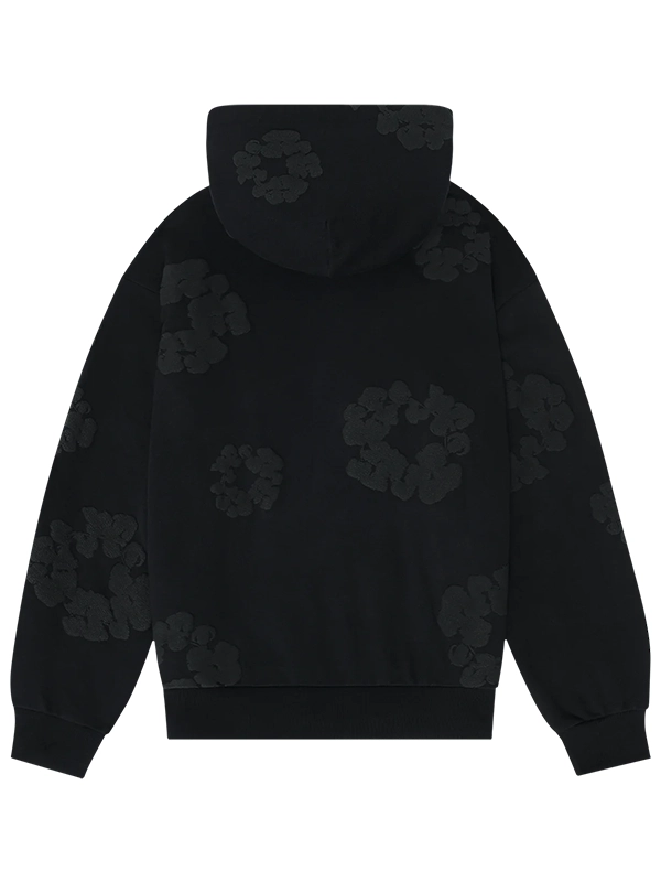 Denim Tear Mono Cotton Wreath Hoodie Black