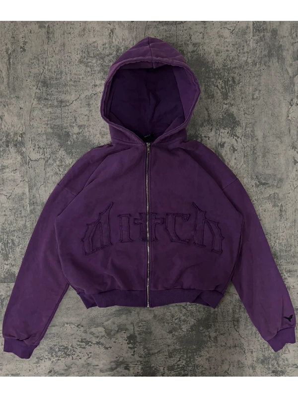 Ditch Arch Zip-Up Hoodie Purple