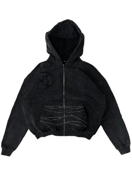 Ditch Barbed Wire Zip-Up Hoodie