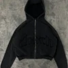 Ditch Black Zip-Up Hoodie