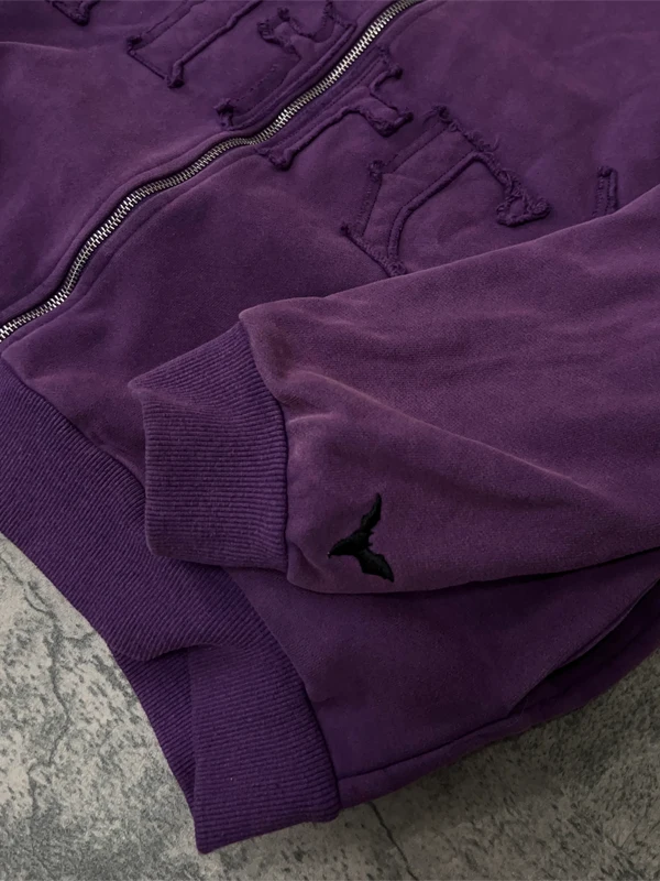 Ditch Purple Zip-Up Hoodie