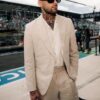 F1 Miami Grand Prix Zayn Malik Beige Suit