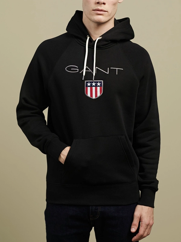 Gant hoodie black online