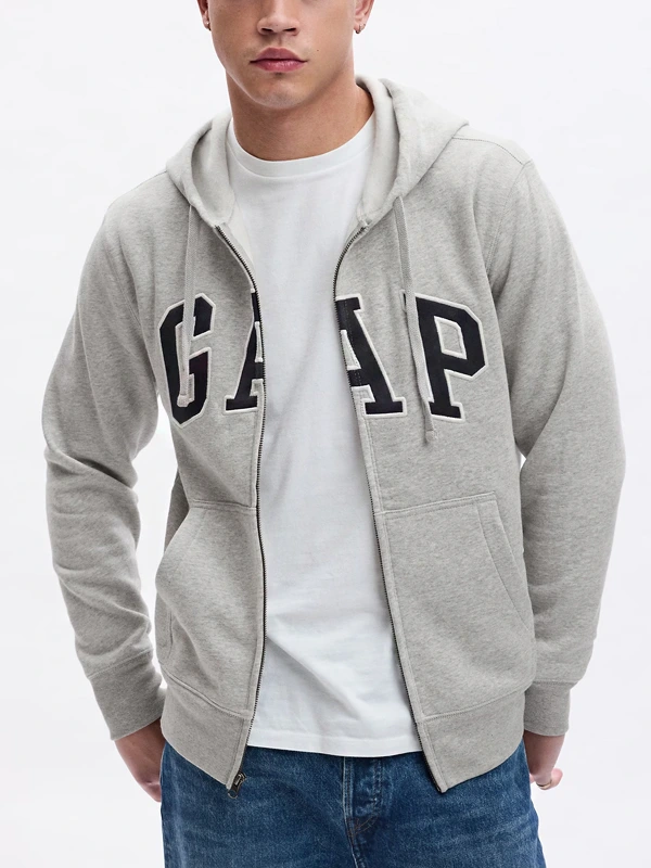 Gap Logo Zip-Up Hoodie