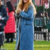 It Ends With Us 2024 Denim Shearling Coat