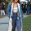 It Ends With Us Blake Lively Denim Shearling Coat