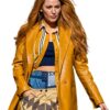 It Ends With Us Blake Lively Mustard Leather Coat