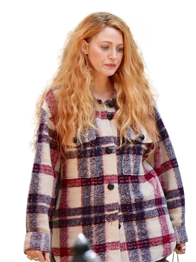 It Ends With Us Blake Lively Plaid Jacket