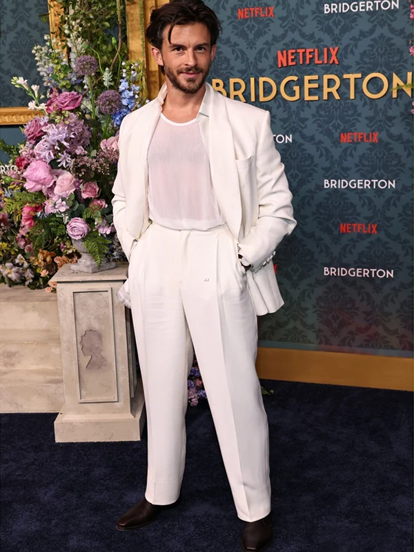 Jonathan Bailey White Suit