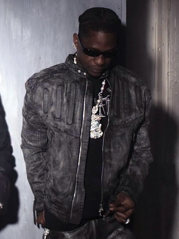 Juntae Kim Travis Scott Distressed Leather Jacket