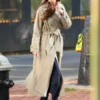 Materialists Beige Trench Coat Dakota Johnson