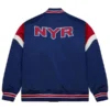 Mitchell & Ness New York Rangers Blue Bomber Jacket