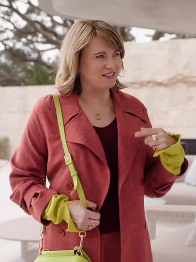 My Life is Murder S04 Lucy Lawless Pink Trench Coat