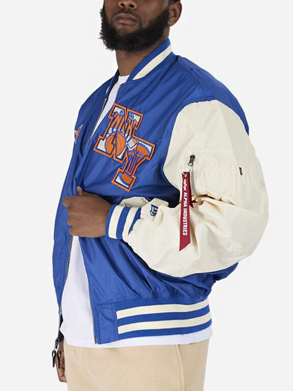 NEW YORK KNICKS X ALPHA X NEW ERA L-2B BOMBER JACKET