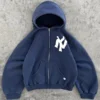 NY Noodle Akimbo Blue Zip-Up Hoodie