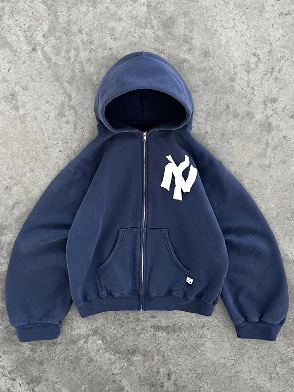 NY Noodle Akimbo Blue Zip-Up Hoodie