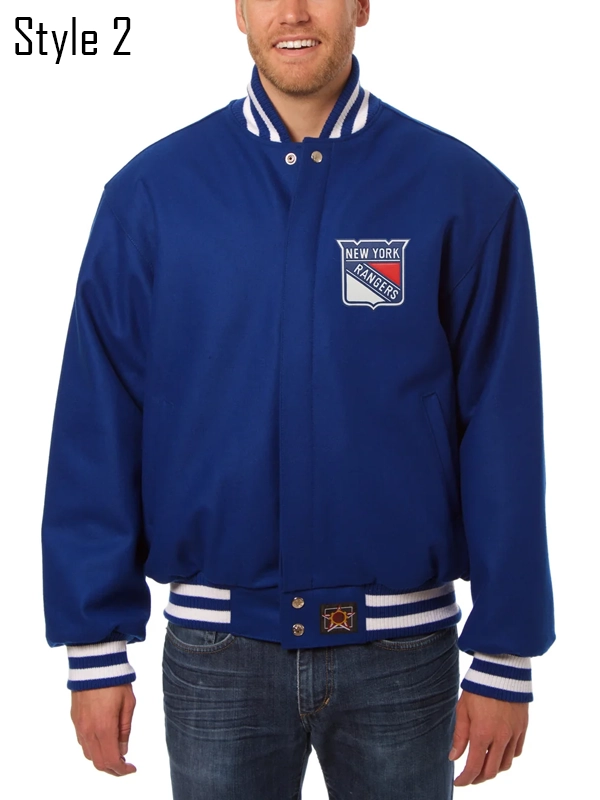 New York Rangers Blue Bomber Jacket