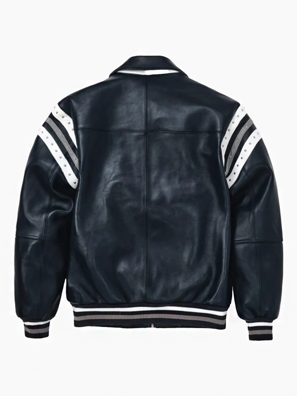 Pelle Pelle Black Encrusted Varsity Jacket