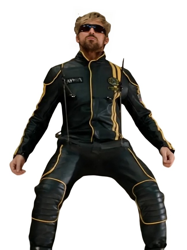 Ryan Gosling The Fall Guy Black Leather Jumpsuit