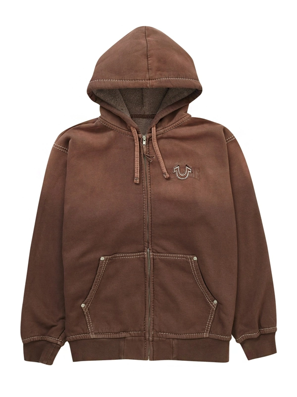 Supreme True Religion Brown Zip-Up Hoodie