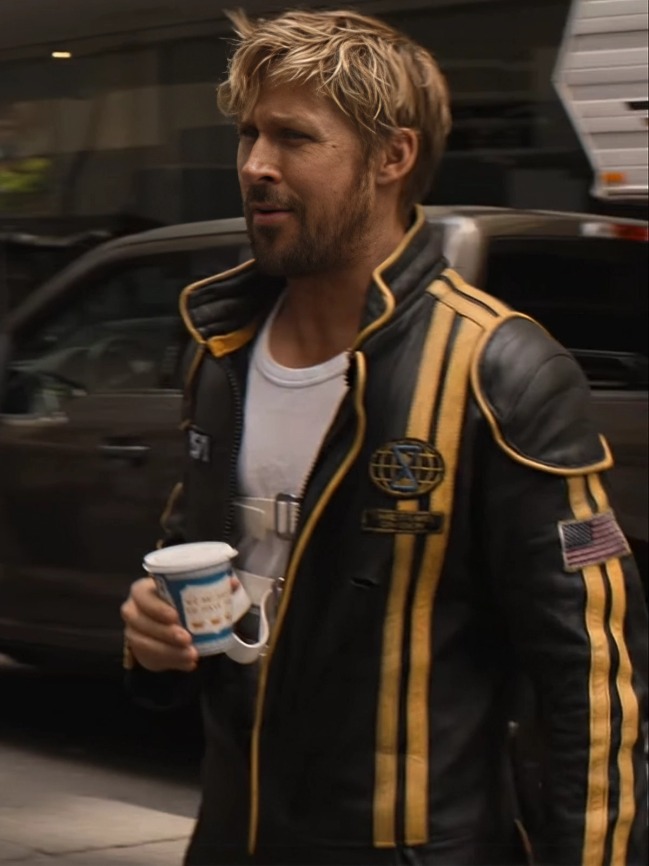 The Fall Guy Ryan Gosling Black Leather Jumpsuit